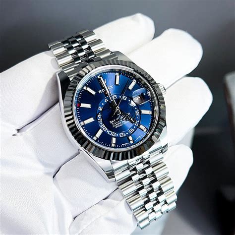 rolex blue sky steel|rolex sky dweller symphony.